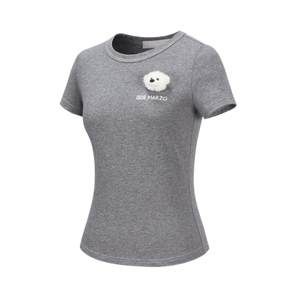 13DE MARZO Bear Base T-shirt Grey - 13DE MARZO