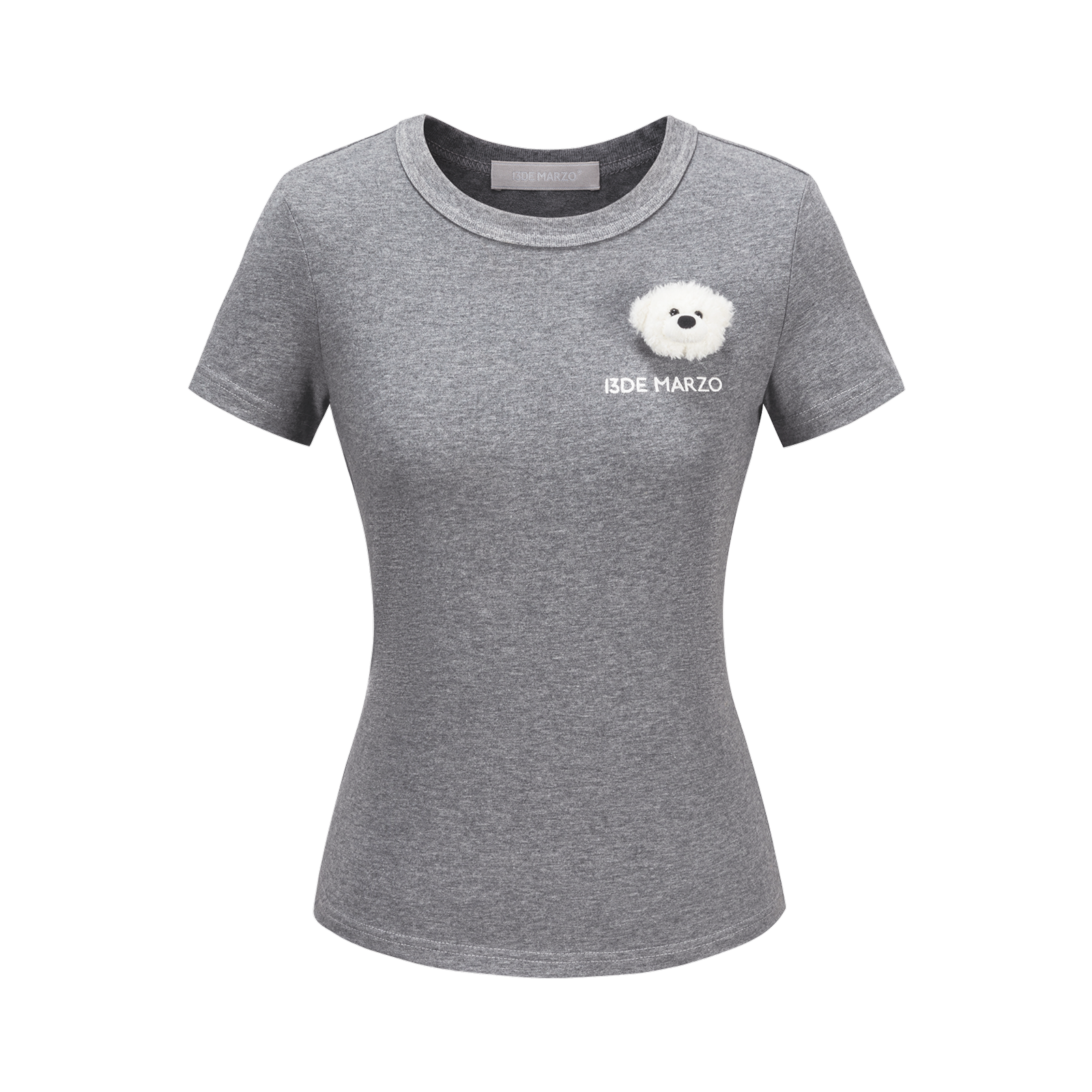 13DE MARZO Bear Base T-shirt Grey - 13DE MARZO