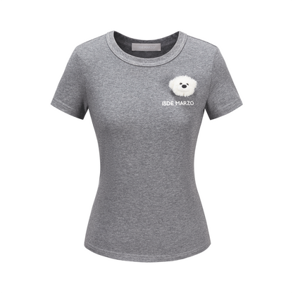 13DE MARZO Bear Base T-shirt Grey - 13DE MARZO