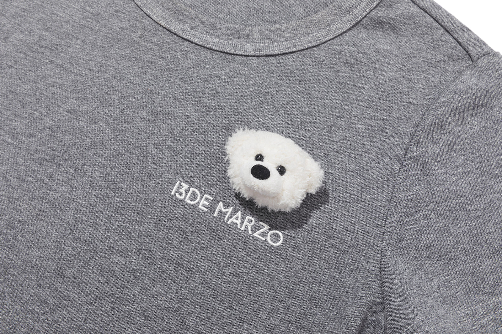 13DE MARZO Bear Base T-shirt Grey - 13DE MARZO
