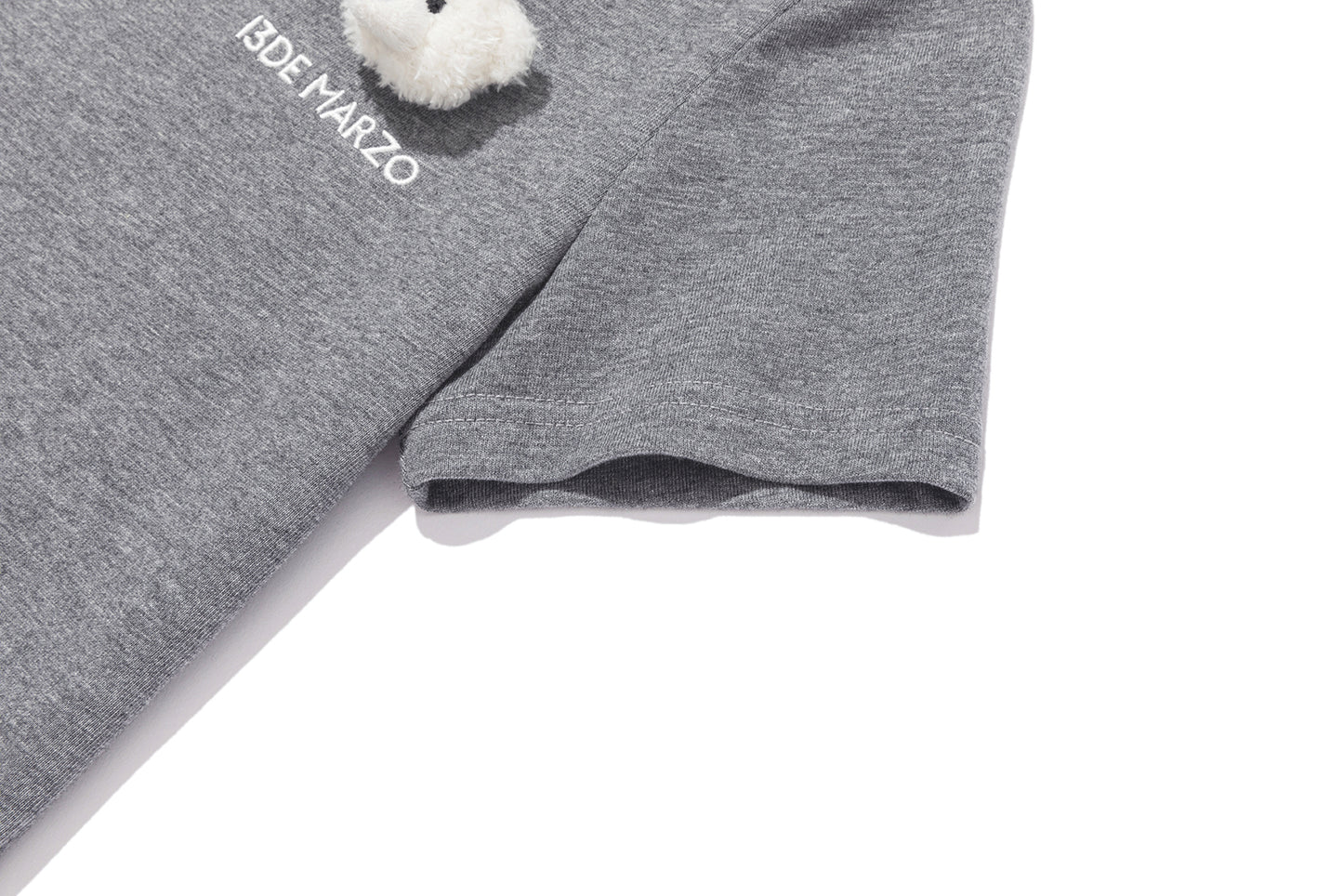 13DE MARZO Bear Base T-shirt Grey - 13DE MARZO