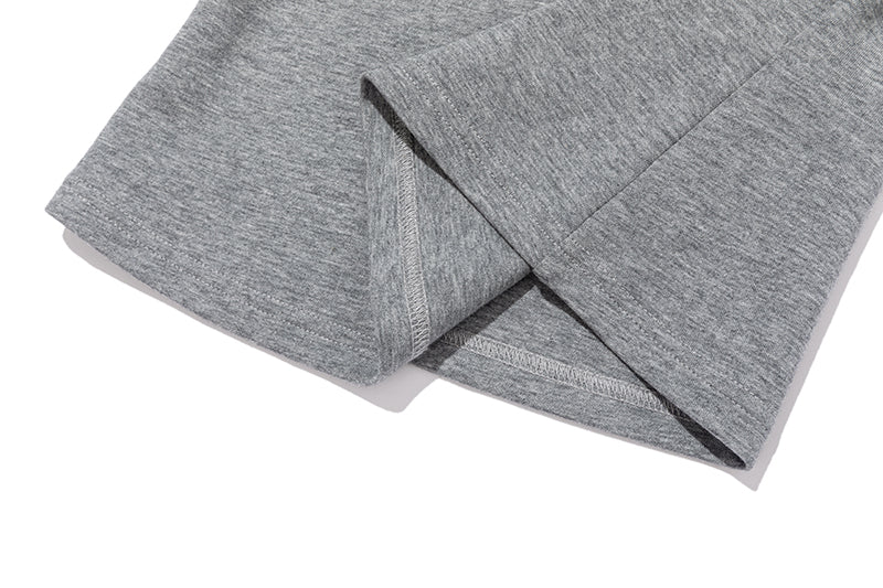 13DE MARZO Faux Rhinestones Fitted Polo Shirt Grey