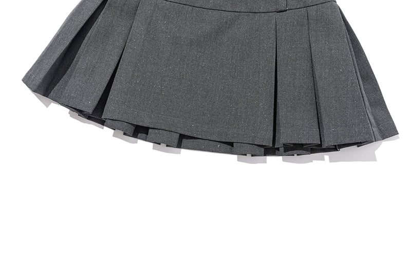 13DE MARZO Halter Neck Blazer Dress Grey