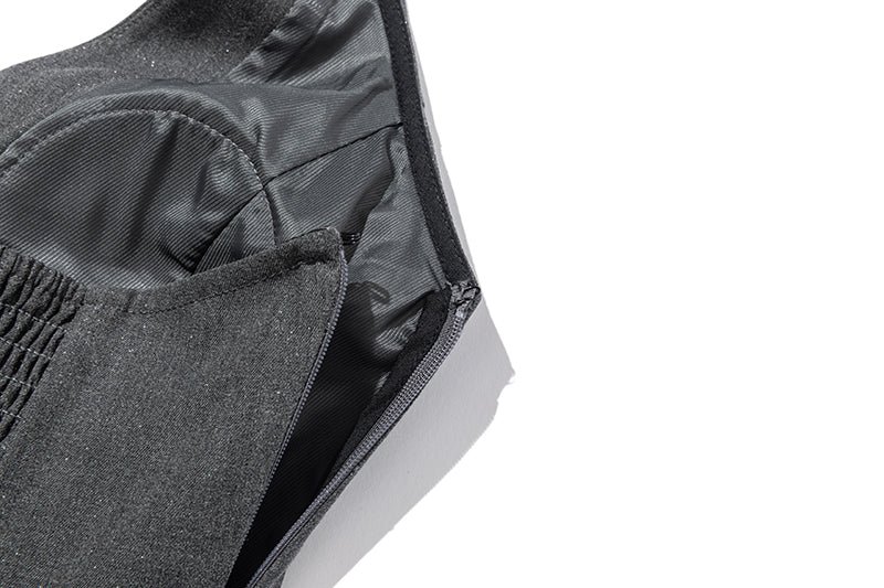 13DE MARZO Halter Neck Blazer Dress Grey