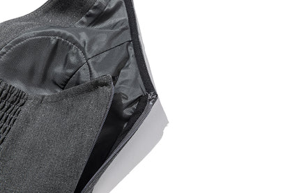 13DE MARZO Halter Neck Blazer Dress Grey