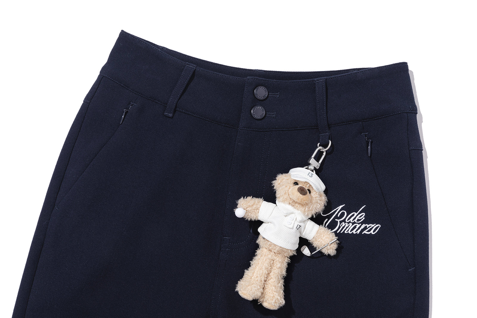 13DE MARZO Golf Bear Trousers Navy Blue - 13DE MARZO