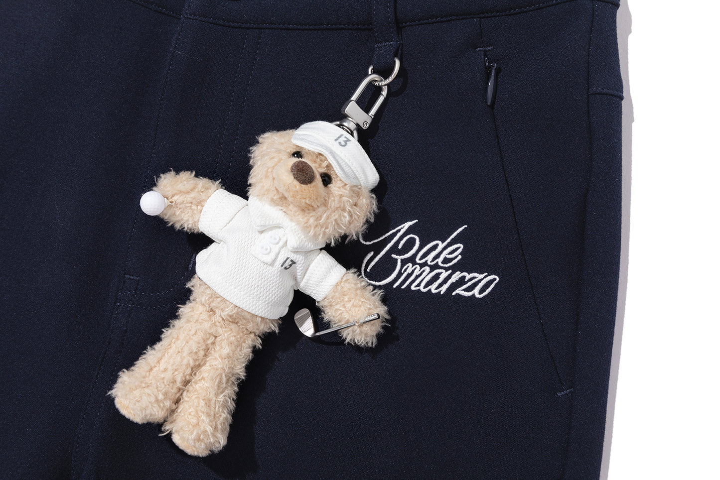 13DE MARZO Golf Bear Trousers Navy Blue - 13DE MARZO