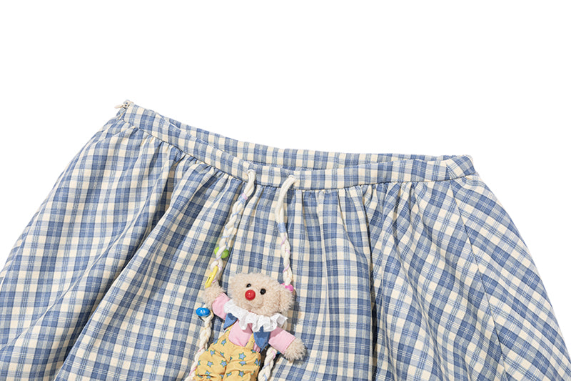 13DE MARZO Flattering A-Line Bloomer Skirt Blue