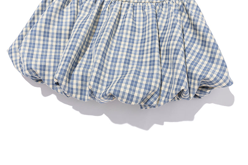 13DE MARZO Flattering A-Line Bloomer Skirt Blue