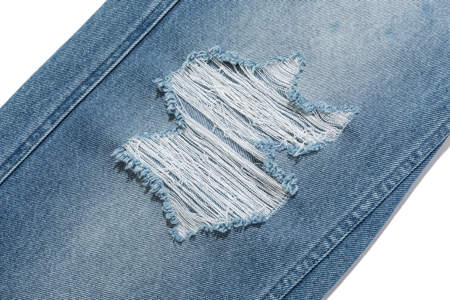 13DE MARZO Washed Broken Bear Jeans Blue