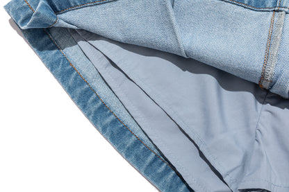 13DE MARZO Misposition Printing Denim Dress Blue - 13DE MARZO