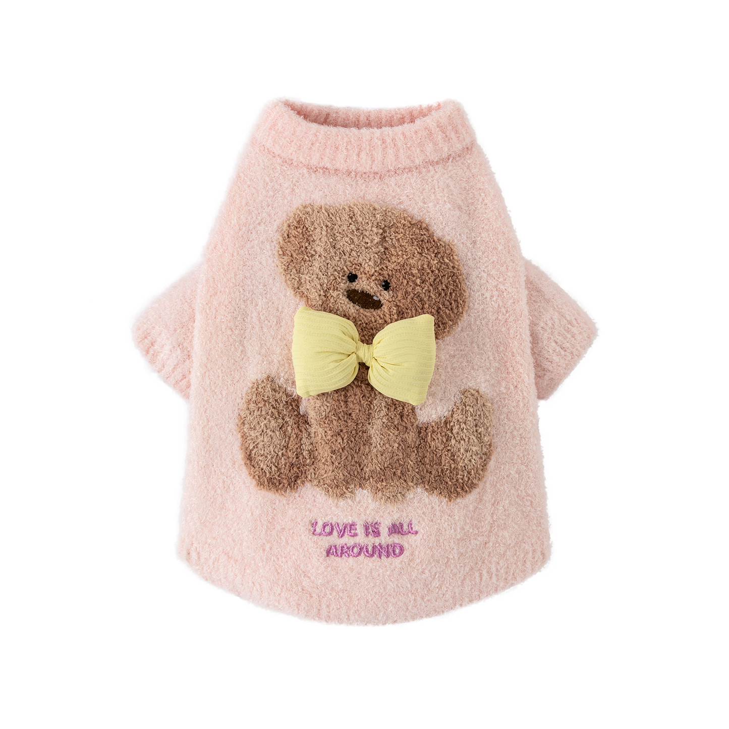 13DE MARZO Pet Coral Fleece Sweater Pink