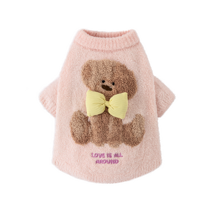 13DE MARZO Pet Coral Fleece Sweater Pink