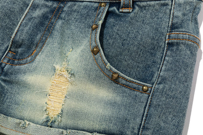 13DE MARZO Metal Waist Chain Jorts - 13DE MARZO