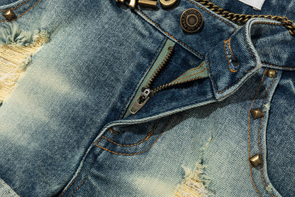 13DE MARZO Metal Waist Chain Jorts - 13DE MARZO