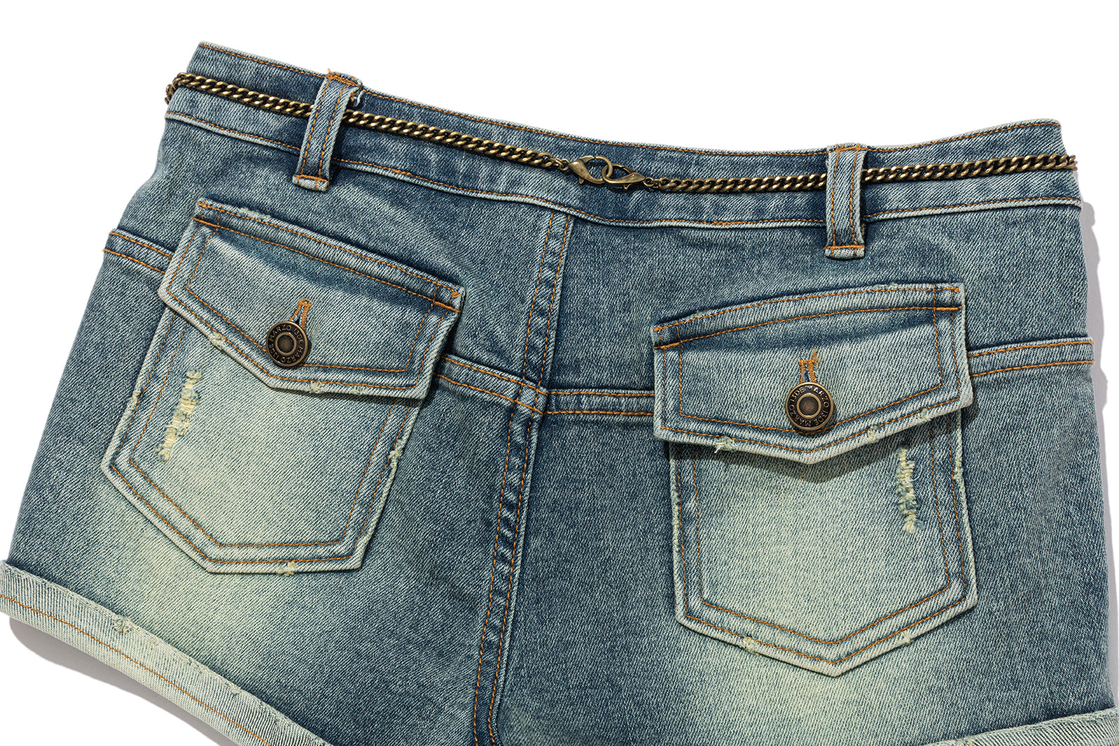 13DE MARZO Metal Waist Chain Jorts - 13DE MARZO