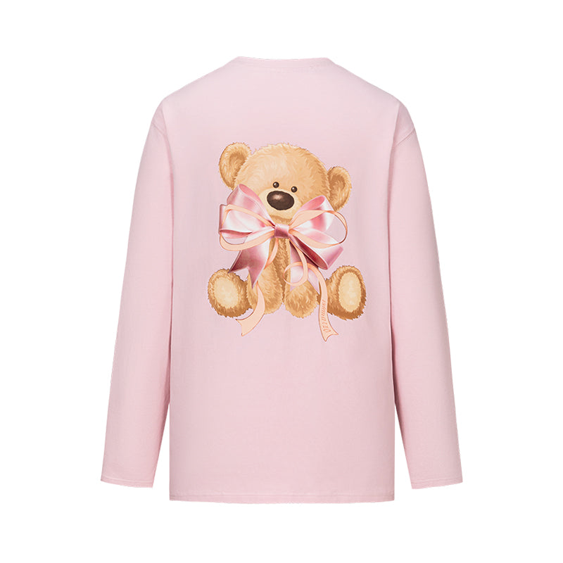 13DE MARZO RONRON Bear Ribbon Sweatshirt - 13DE MARZO