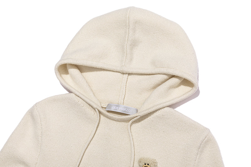 13DE MARZO Mini Logo Tight Sweater Almond