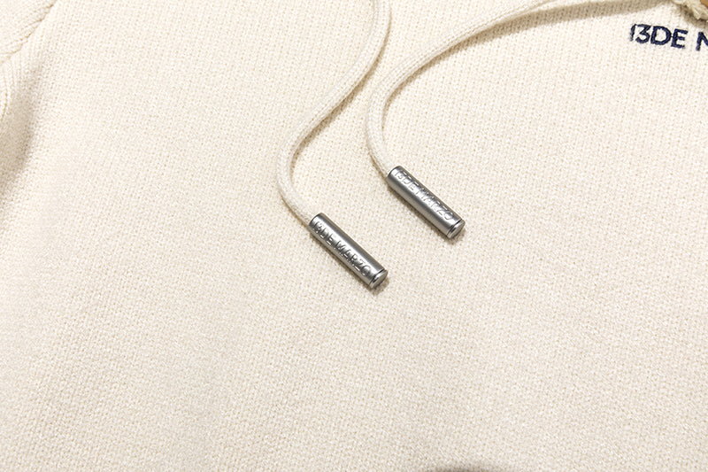 13DE MARZO Mini Logo Tight Sweater Almond