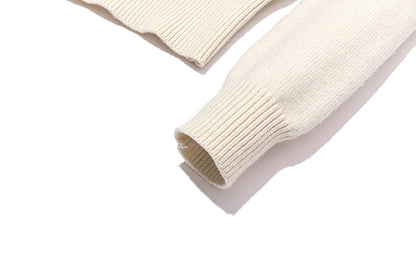 13DE MARZO Mini Logo Tight Sweater Almond