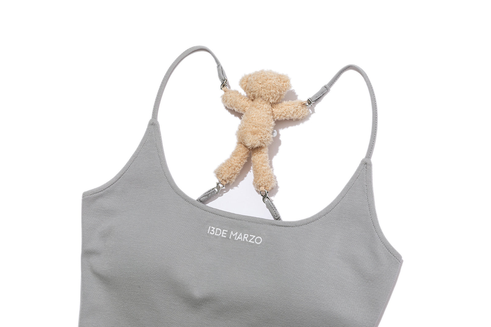13DE MARZO Back Bear Harness Top Grey - 13DE MARZO