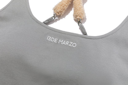 13DE MARZO Back Bear Harness Top Grey - 13DE MARZO