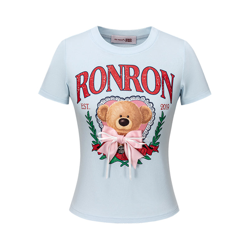 13DE MARZO RONRON Bear Ribbon Slim Top - 13DE MARZO