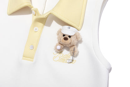 13DE MARZO Golf Bear Dress White - 13DE MARZO