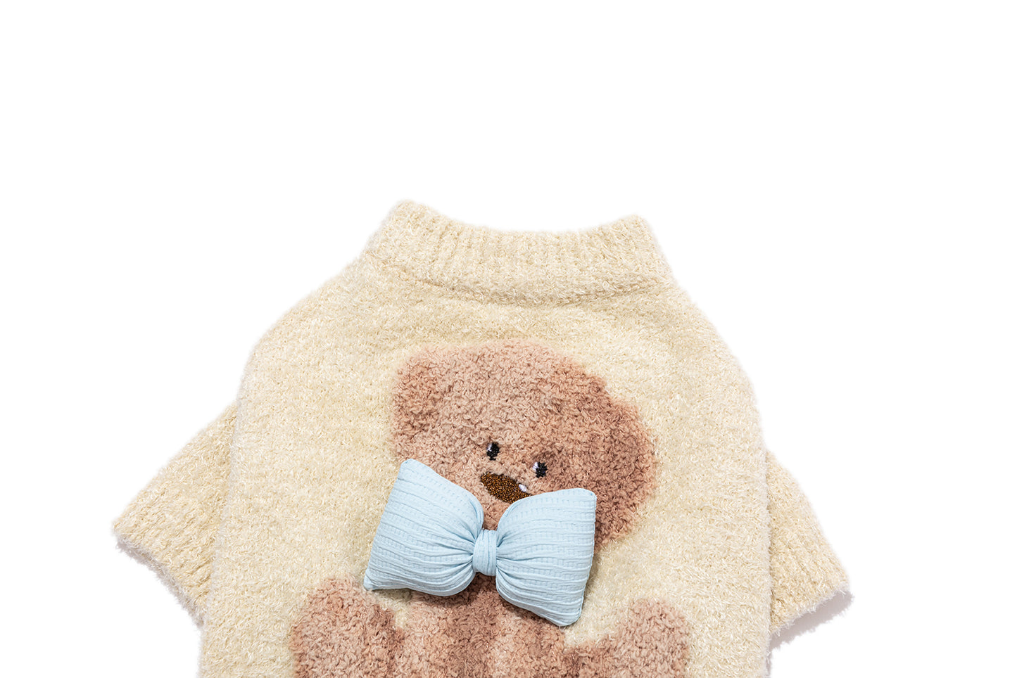 13DE MARZO Pet Coral Fleece Sweater Almond