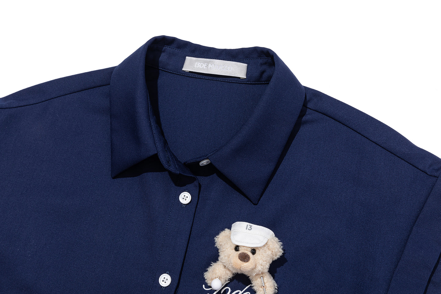 13DE MARZO Golf Shirt Two-Piece Set Navy Blue - 13DE MARZO