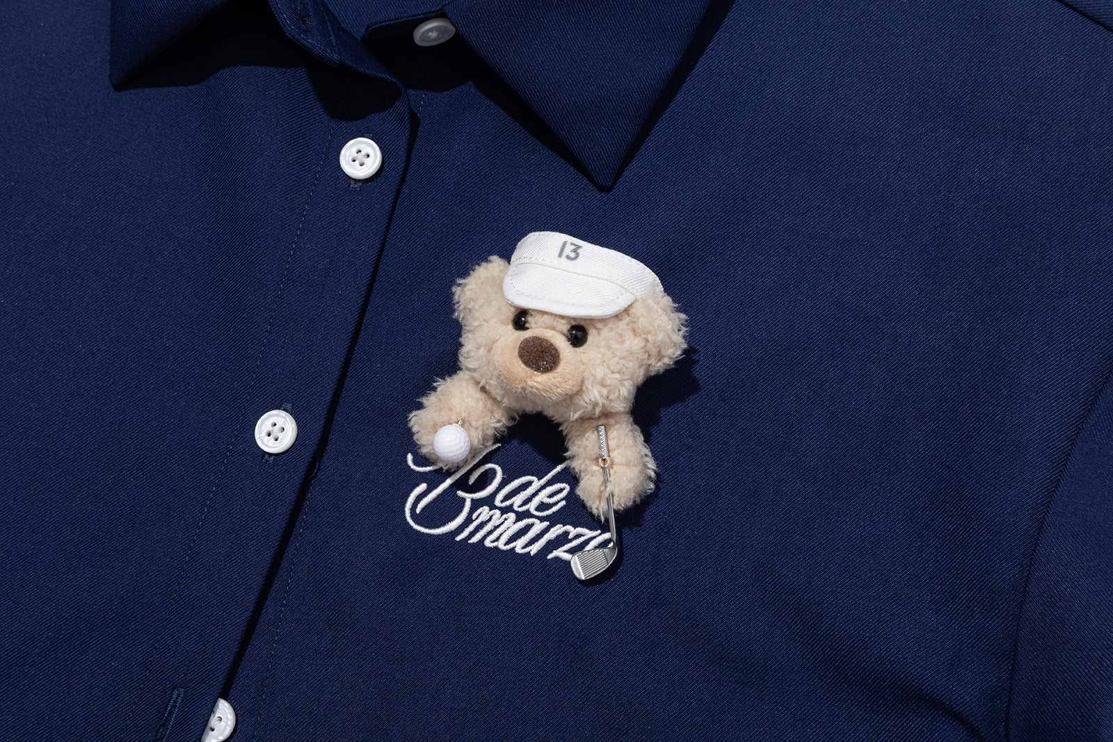 13DE MARZO Golf Shirt Two-Piece Set Navy Blue - 13DE MARZO