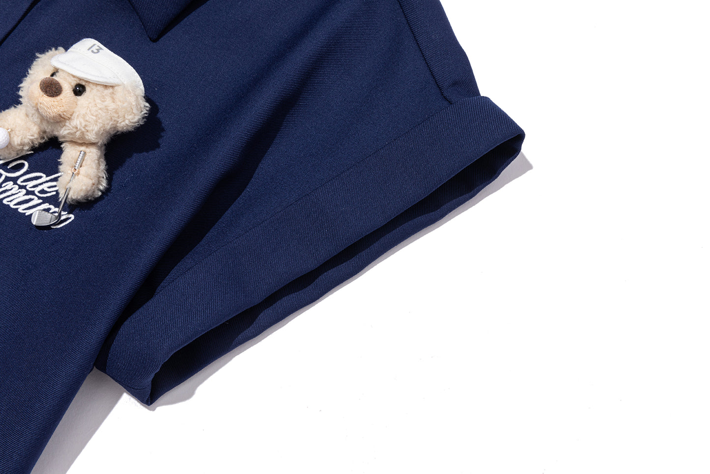 13DE MARZO Golf Shirt Two-Piece Set Navy Blue - 13DE MARZO