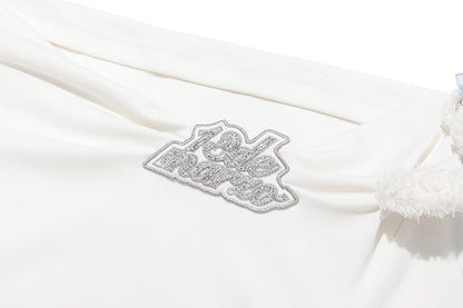 13DE MARZO Off-Shoulder Tiered Dress White