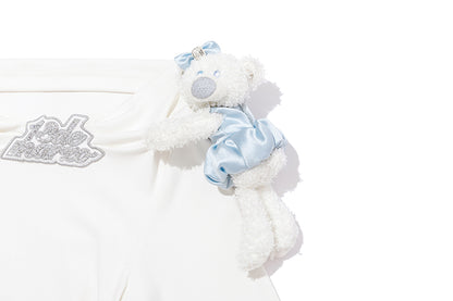 13DE MARZO Off-Shoulder Tiered Dress White