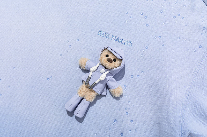 13DE MARZO Rainy Day Hoodie Blue