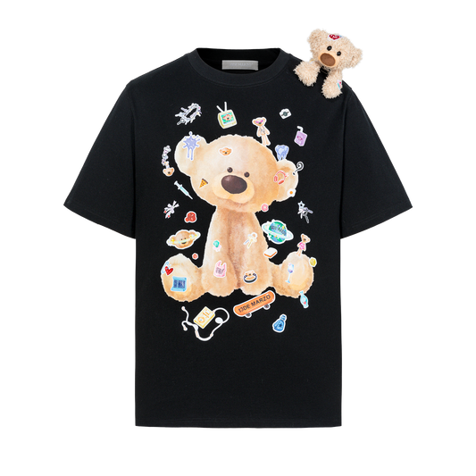 13DE MARZO Bear Stickers T-Shirt - 13DE MARZO