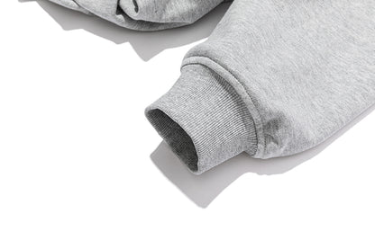 13DE MARZO Lace Edge Zip Hoodie Grey