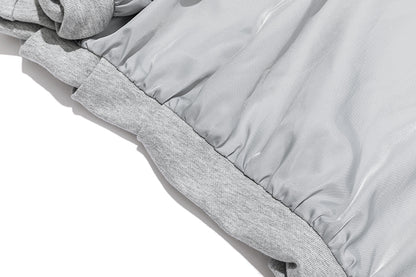 13DE MARZO Lace Edge Zip Hoodie Grey