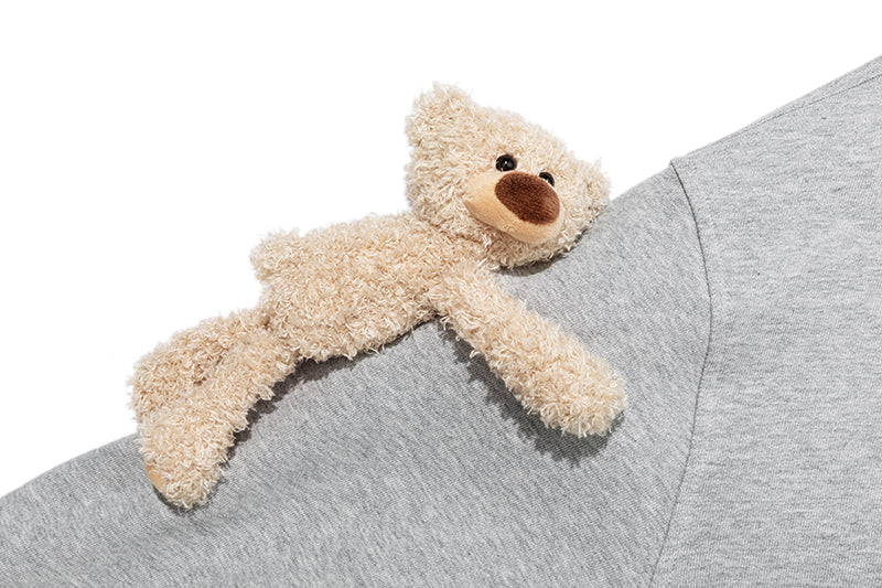 13DE MARZO Lace Edge Zip Hoodie Grey