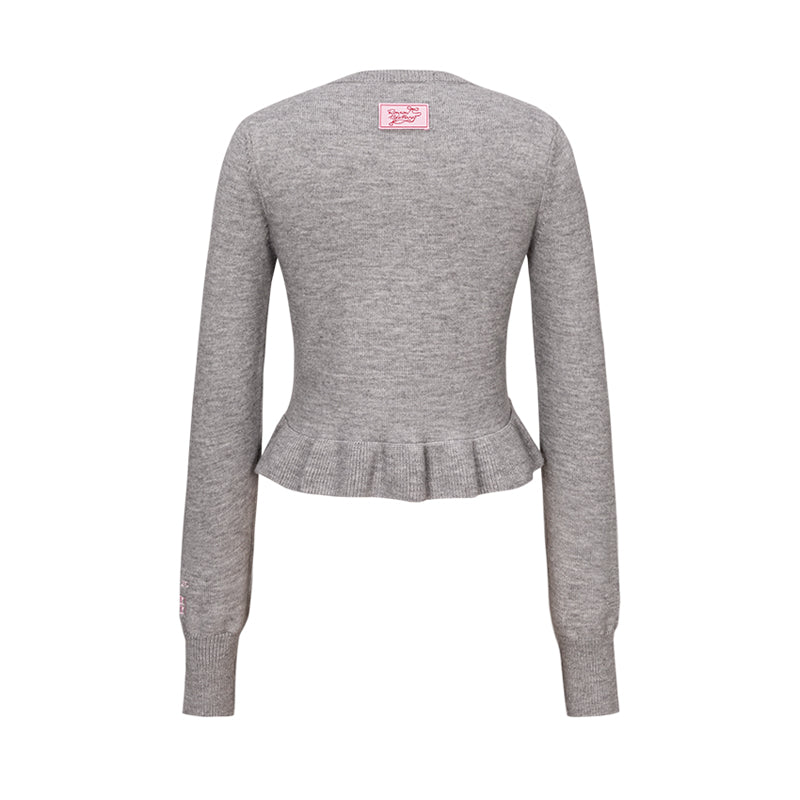 13DE MARZO RONRON Bear Ribbon Cardigan - 13DE MARZO