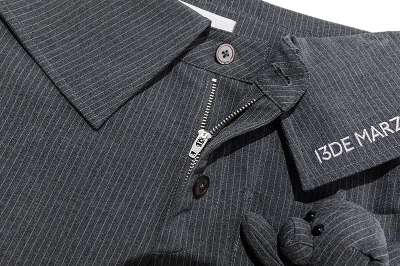 13DE MARZO Bear Shirt Casual Pants Grey