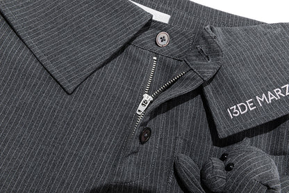 13DE MARZO Bear Shirt Casual Pants Grey