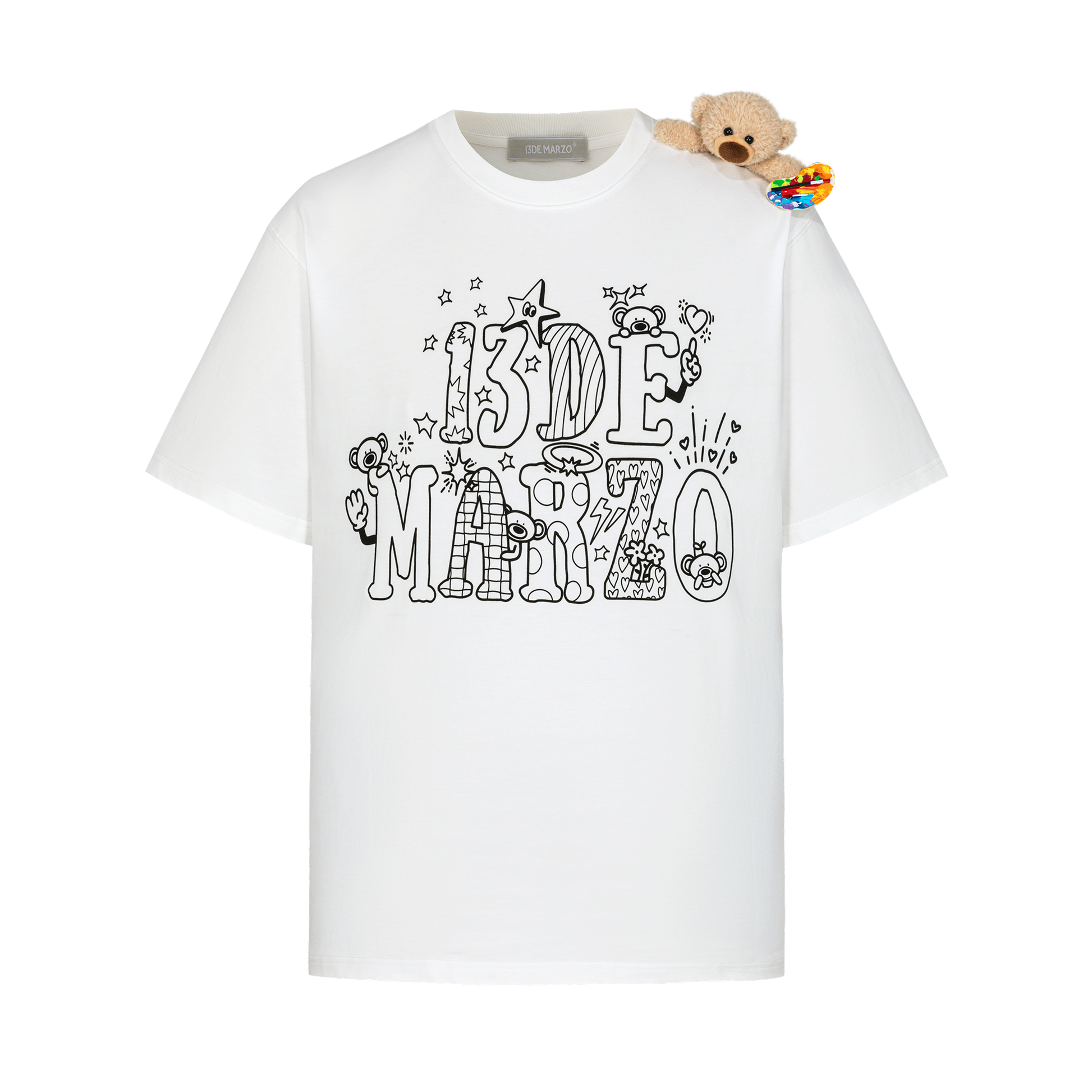 13DE MARZO DIY Colour-Fill T-Shirt