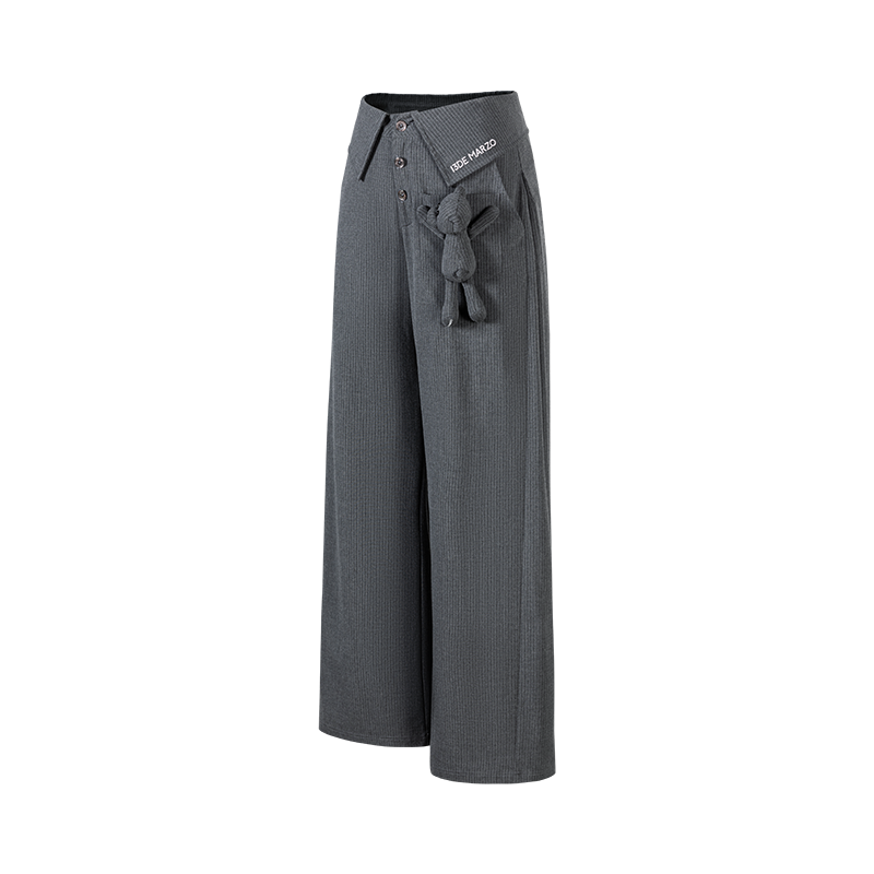 13DE MARZO Bear Shirt Casual Pants Grey