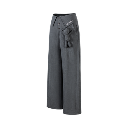 13DE MARZO Bear Shirt Casual Pants Grey