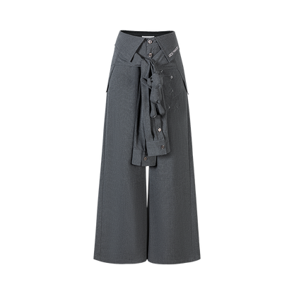 13DE MARZO Bear Shirt Casual Pants Grey