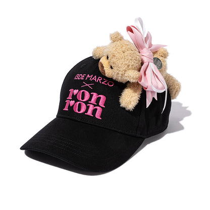 13DE MARZO RONRON Bear Ribbon Cap - 13DE MARZO