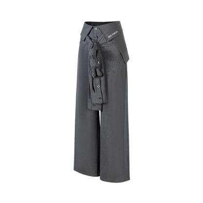 13DE MARZO Bear Shirt Casual Pants Grey