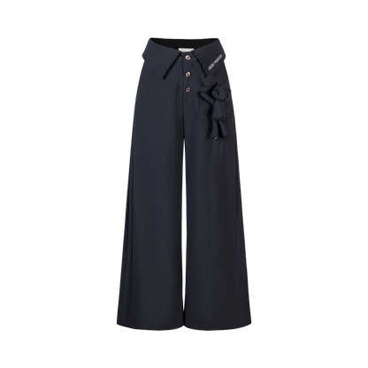 13DE MARZO Bear Shirt Casual Pants Navy Blue