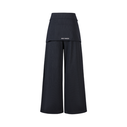 13DE MARZO Bear Shirt Casual Pants Navy Blue